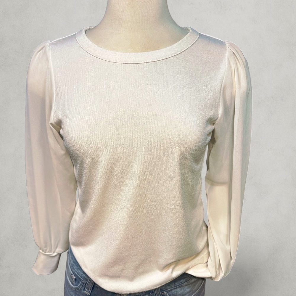 Banana Republic Cream Puff-Sleeve Blouse